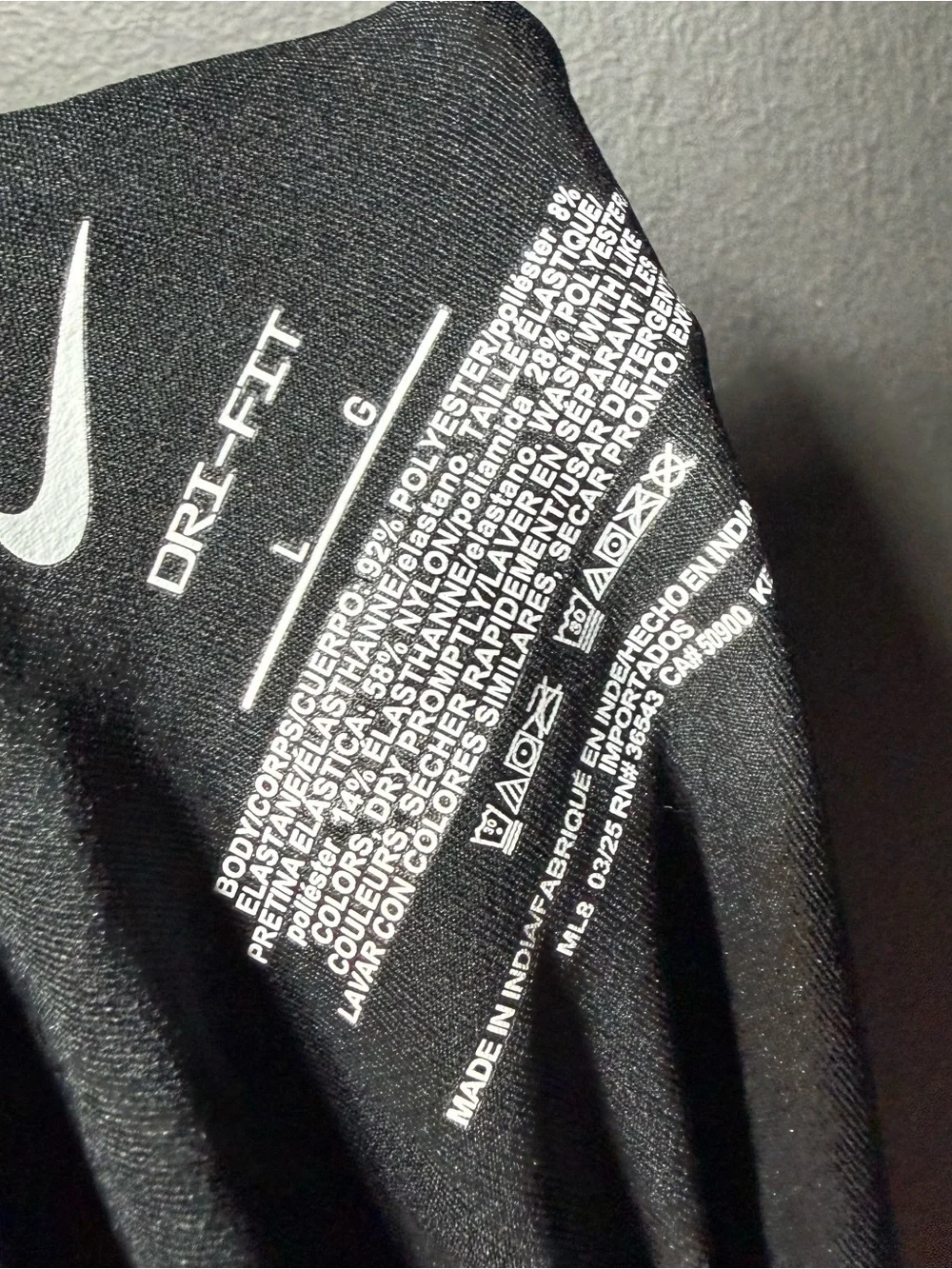 New Men's NIKE  Logo Dri Fit  Polyester Blend Boxer Brief L